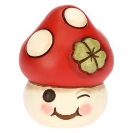 Racconti d'Autunno red Ronnie Mushroom with lucky four-leaf clover