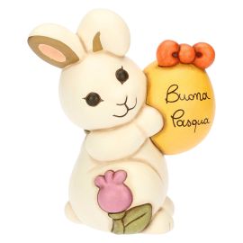 Coniglietta Joy con uovo in ceramica Sorprese di Pasqua, grande