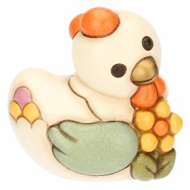 Sorprese di Pasqua ceramic Ester hen with flower, small