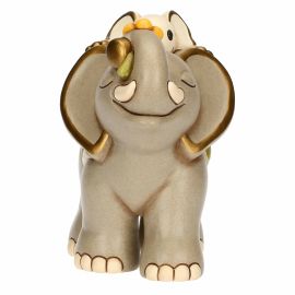 Elefante Elly con cucciolo in ceramica