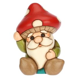 Inverno Incantato ceramic Oliver Gnome with mushroom hat