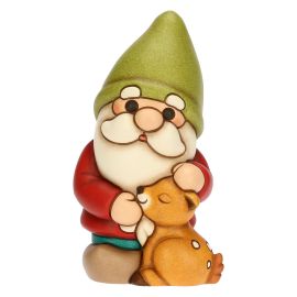 Inverno Incantato ceramic Oliver Gnome with Amy Fawn, medium
