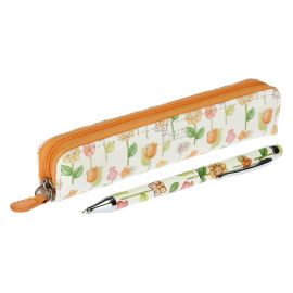 Country pencil case with ballpoint pen