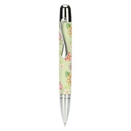 Kugelschreiber Country mit Blumen, Wildrose und Schmetterlingen