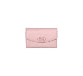 Sempre con me powder pink faux leather wallet with button closure