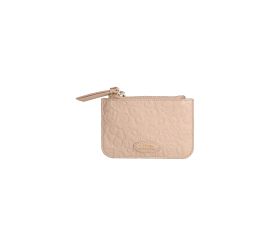 Sempre con me beige faux leather key chain pouch