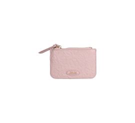 Sempre con me powder pink faux leather key chain pouch