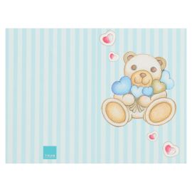 Boy teddy new baby greeting card