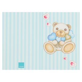 Boy teddy new baby greeting card