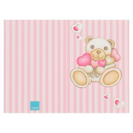 Girl teddy new baby greeting card