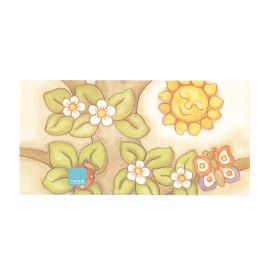 Country greeting card with butterfly