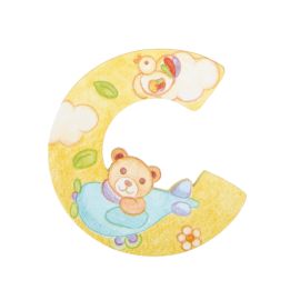Wooden letter C for wall mounting
