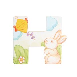 Wooden letter H for wall mounting