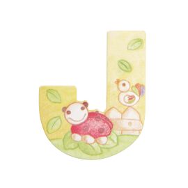 Wooden letter J for wall mounting