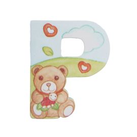 Wooden letter P for wall mounting