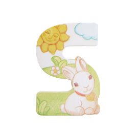 Wooden letter S for wall mounting