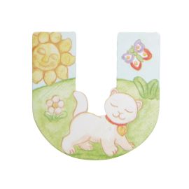 Wooden letter U for wall mounting
