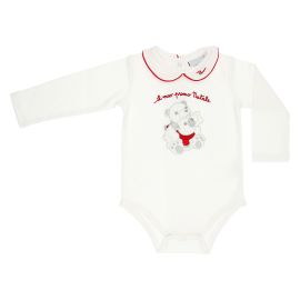 THUN & OVS Paul the Polar Bear white unisex baby’s bodysuit in organic cotton