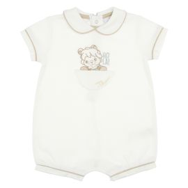 THUN & OVS Lama baby boy's short romper in organic cotton