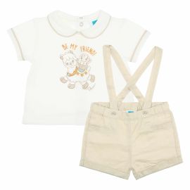 THUN & OVS Lama outfit with dungarees in organic cotton