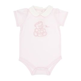 THUN & OVS Teddy baby girl's milk white bodysuit in organic cotton