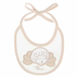 Round bib with laces, Angel