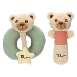 Set mit 2 Rasseln Teddy