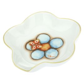 Country porcelain flower-shaped spoon rest