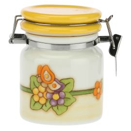 Country sugar jar with wooden spoon