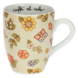 Country mug with flowers and sunflowers