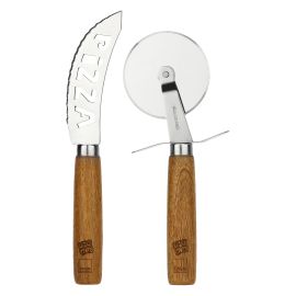 Country pizza knife and cutter set