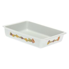 Rectangular Country oven dish, suitable for ovens and microwaves