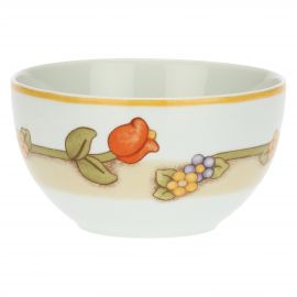 Country porcelain bowl with tulip and flowers