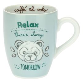 Henkelbecher mit Panda - Relax there's always tomorrow