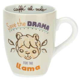 Henkelbecher mit Lama - Save the drama for the lama