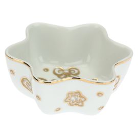 Gold Icons star-shaped porcelain bowl