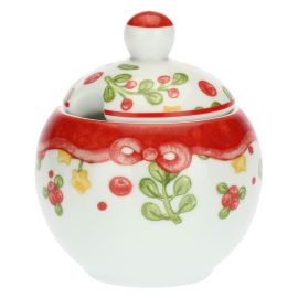 Sweet Christmas porcelain sugar bowl