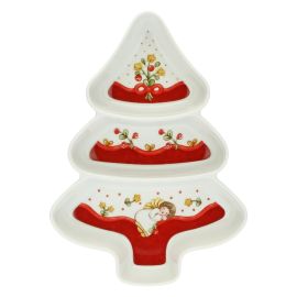 Sweet Christmas tree-shaped appetiser plate