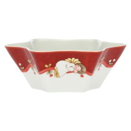 Sweet Christmas medium star porcelain bowl