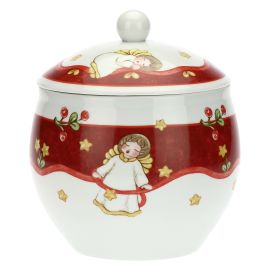Sweet Christmas porcelain biscuit jar