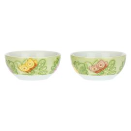 Set of 2 We Are Jungle porcelain multipurpose bowls