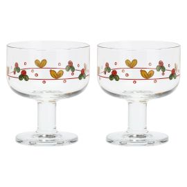 Sweet Christmas set of 2 glass bowls