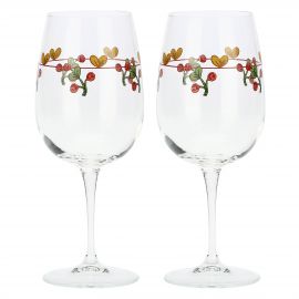 Sweet Christmas set of 2 wine glasses