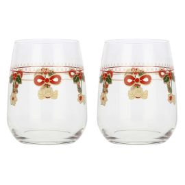 Set of 2 Magico Natale water glasses