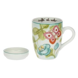 Fiori e Fantasia mug and tea bag holder set