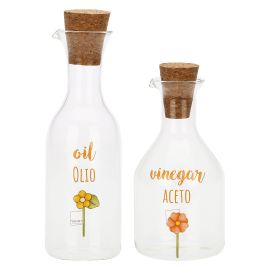 Happy Country oil and vinegar glass set