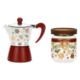 Sorprese di Natale coffee maker and coffee glass jar set