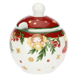 Sorprese di Natale porcelain sugar bowl and spoon