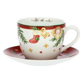 Sorprese di Natale porcelain breakfast cup with saucer