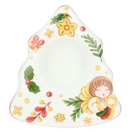 Sorprese di Natale porcelain gift-shaped tealight holder